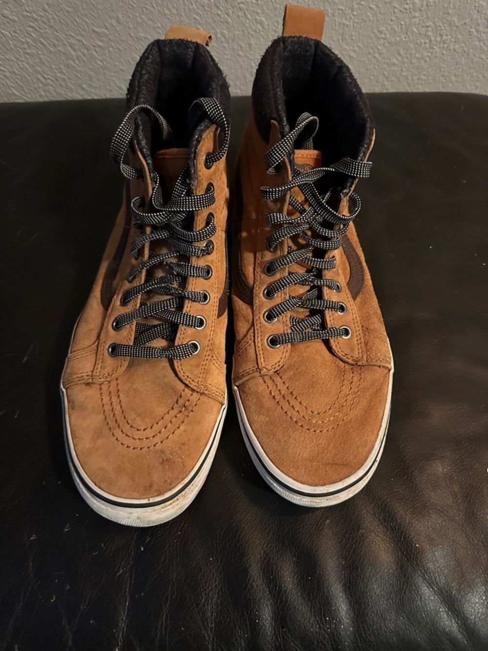 Vans Brown Suede High-Top Sneakers